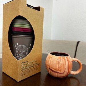 Starbucks Halloween pumpkin mug and reusable Halloween cups